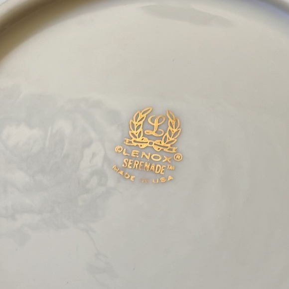 Lenox Serenade Bowl Dish Bird Dogwood Spring Garden Flower Handle Gold Trim - Picture 7 of 9